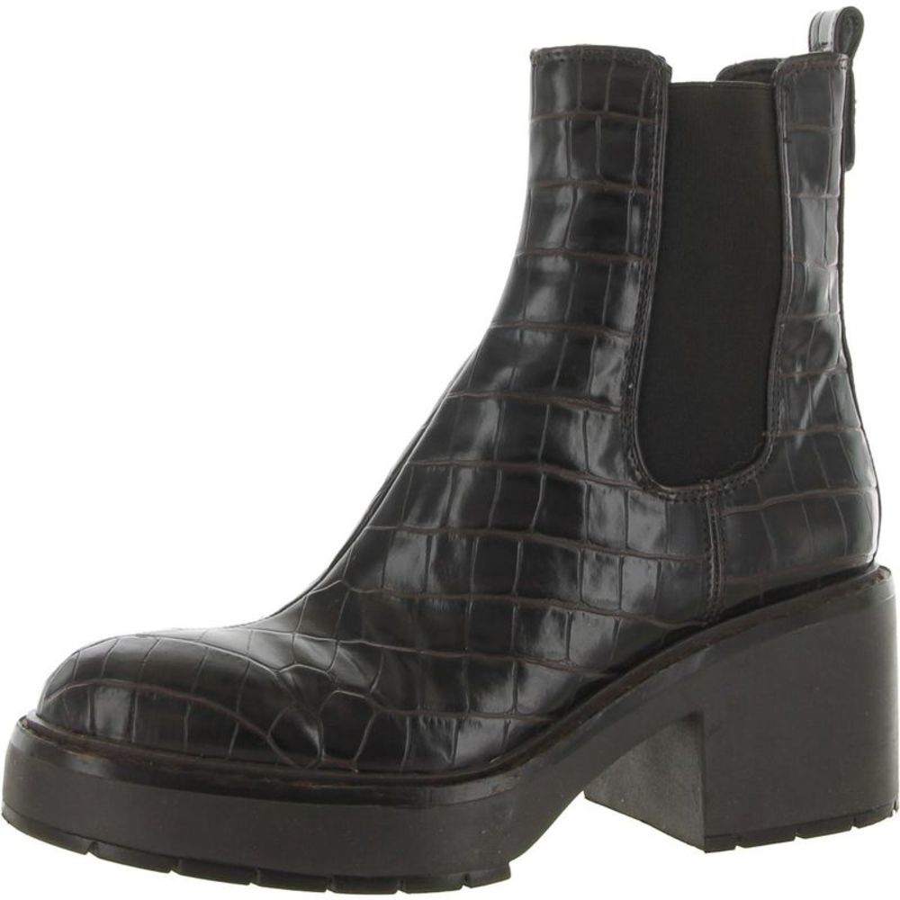 Sam Edelman Womens Anderson Brown Faux Leather Ankle Chelsea Boots Shoes Used